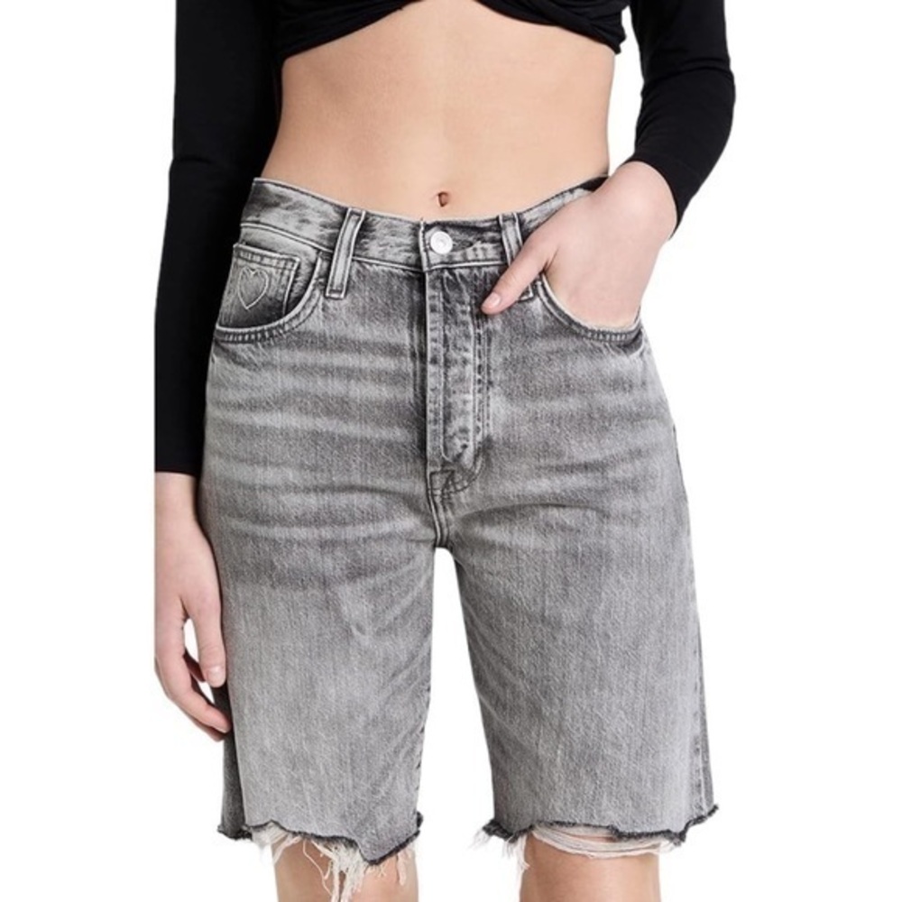 7 For All Mankind Easy‎ James Fern Grey Denim Cut Off Jean Shorts Size 31 New